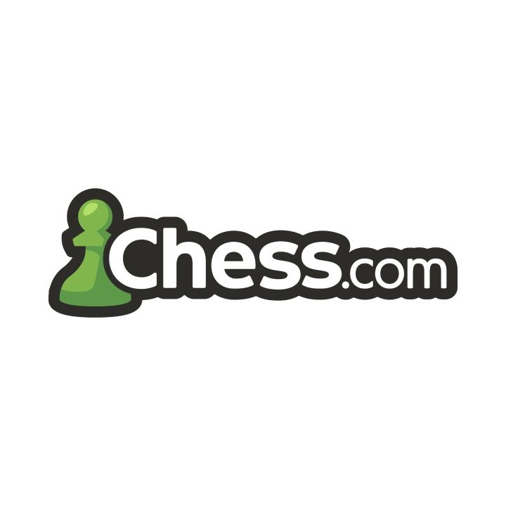 Chess.com logo with a green pawn icon and the text "chess.com" in black and white.